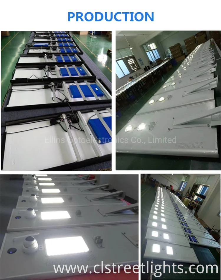 Factory Price Garden Lights All in Two Solar LED Street Light 30W 50W 100W 120W for Public Lighting